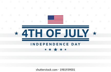 United States Independence Day Background Design. Fourth of July. Vector illustration