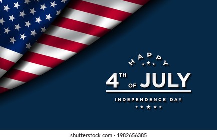 United States Independence Day Background Design. Fourth of July. Vector illustration