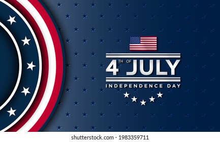 United States Independence Day Background Design. Fourth of July. Vector illustration