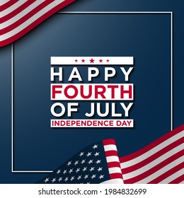 United States Independence Day Background Design. Fourth of July. Vector illustration