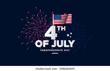 United States Independence Day Background Design. Fourth of July. Vector illustration