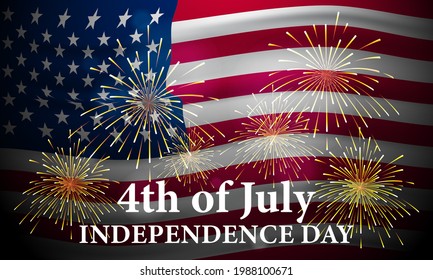 United States Independence Day Background Design. Fourth of July. Vector illustration
