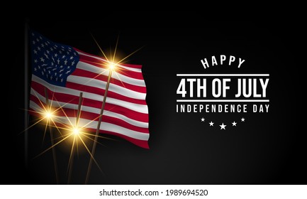 United States Independence Day Background Design. Fourth of July. Vector illustration