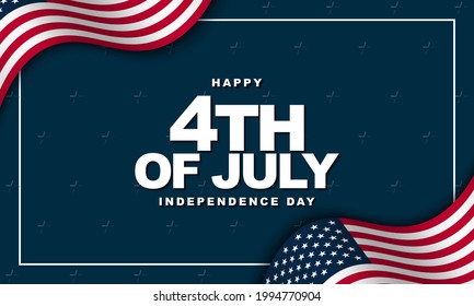 United States Independence Day Background Design. Fourth of July. Vector illustration