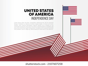 United States independence day background banner poster for national celebration on July 4 th.