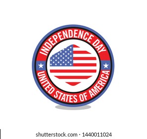 United States Independence Day Banner Vector illustration (Use for stickers, t-shirt typography,logos and design elements)