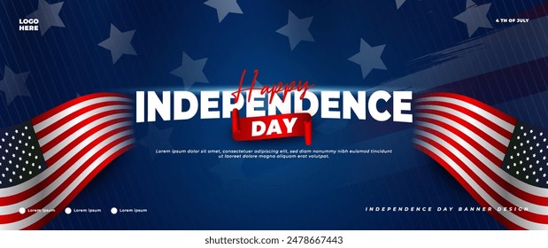 United States independence day banner design