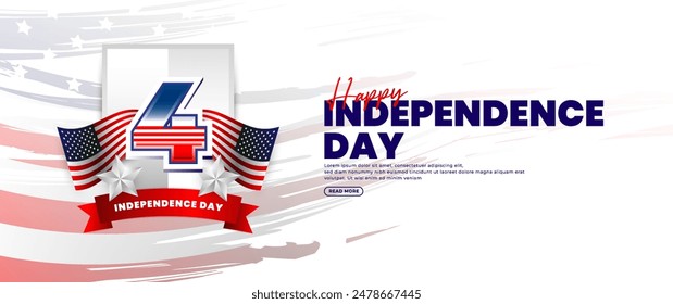 United States independence day banner design