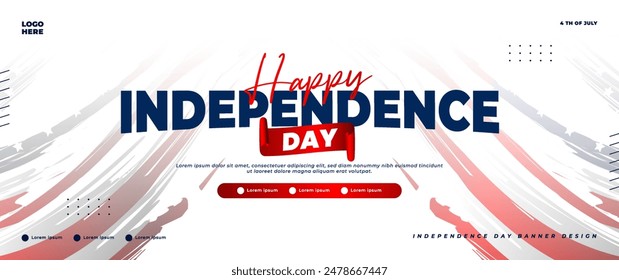 United States independence day banner design