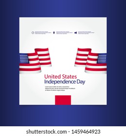 United States Independence Day Celebration Vector Template Design Illustration