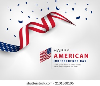 United states Independence Day Celebration Vector Design Illustration. Template for Poster, Banner, Advertising, Greeting Card or Print Design Element