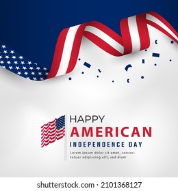 United states Independence Day Celebration Vector Design Illustration. Template for Poster, Banner, Advertising, Greeting Card or Print Design Element