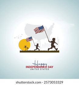 United States Independence Day. Independence Day creative Design for social media post
