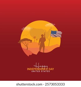 United States Independence Day. Independence Day creative Design for social media post