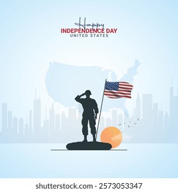 United States Independence Day. Independence Day creative Design for social media post