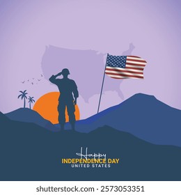 United States Independence Day. Independence Day creative Design for social media post