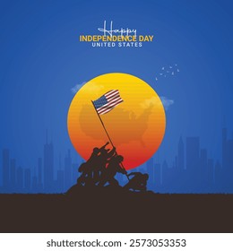 United States Independence Day. Independence Day creative Design for social media post