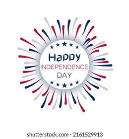 United States Independence Day. Round icon on a white background.