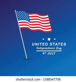 United States Independence Day template design. Vector Eps 10