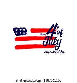 United states independence day vector template. Design for banner, advertising, greeting cards or print. Design happiness celebration.