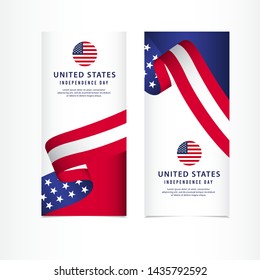 United states independence day vector template. Design for banner, advertising, greeting cards or print. Design happiness celebration.