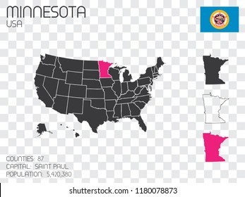 United States Infographic With Information For The State Of Minnesota
