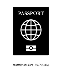 United States international travel passport document flat vector icon