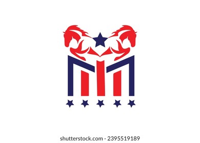 United States Logo Design Vector Stock . Made in usa Logo american flag . USA logo . American Flag Logo Patriot shield icon Vector illustration.