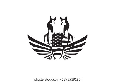 United States Logo Design Vector Stock . Made in usa Logo american flag . USA logo . American Flag Logo Patriot shield icon Vector illustration.