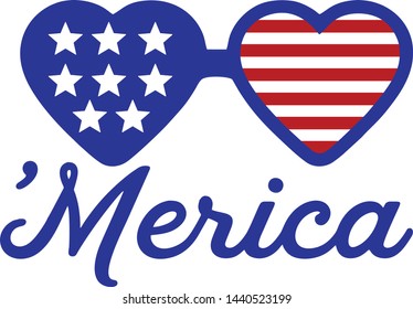 United states logo vector, independence day sunglasses