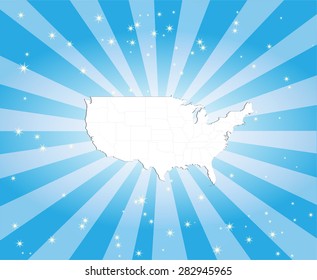 United States Map with Captivating Background