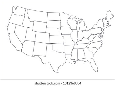 United States Map Drawing Country Maps: Vector có sẵn (miễn phí bản