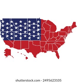 United States Map Eps, All 50 States Outline USA Map Eps, Commercial Digital Eps Instant Download for Cricut or Silhouette	
