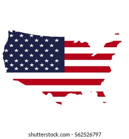 United States Map Flag