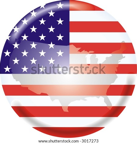 united states: map + flag