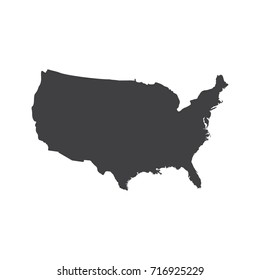 United States Map Flat vector Logo Icon