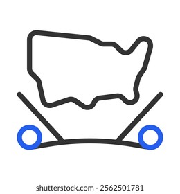United States map icon. Concept of location, travel, and geography.