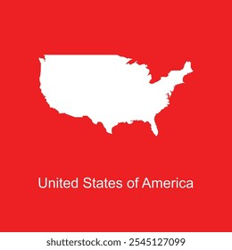 modelo de design de ícone de mapa dos estados unidos