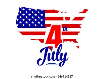 United states Map Independence Day