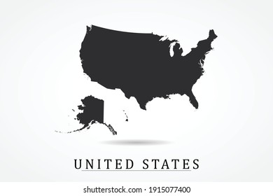 United states Map on white background - Vector illustration eps 10