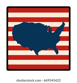 United states map silhouette