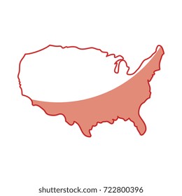 United states map silhouette