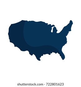 United states map silhouette