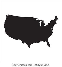 el Vector de la silueta del mapa de los Estados Unidos