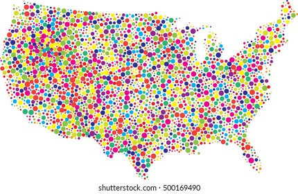 United States Map Us Dots