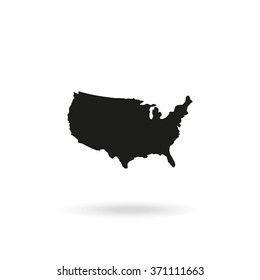 United States Map Vector Icon.