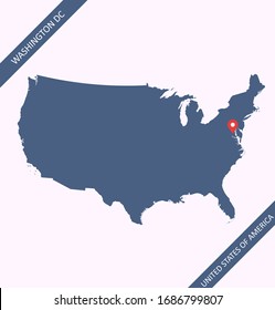 United States map vector outlines