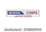 United States Marine Corps Birthday is observed every year on November.  Holidays Awareness concept. background, placard, banner template Vector illustration design.