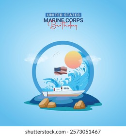 United States Marine Corps Birthday Creative Ads Design