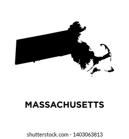 united states - massachusetts map icon vector design template